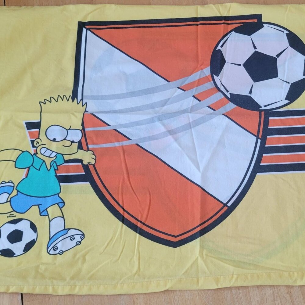 The Simpsons Bart Simpson Soccer Yellow Pillowcase Pillow Cover Charecter World